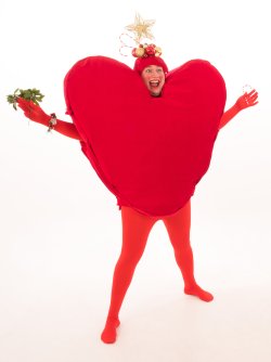 Male Love Heart Christmas Walkabout The Legendary Stilt Company